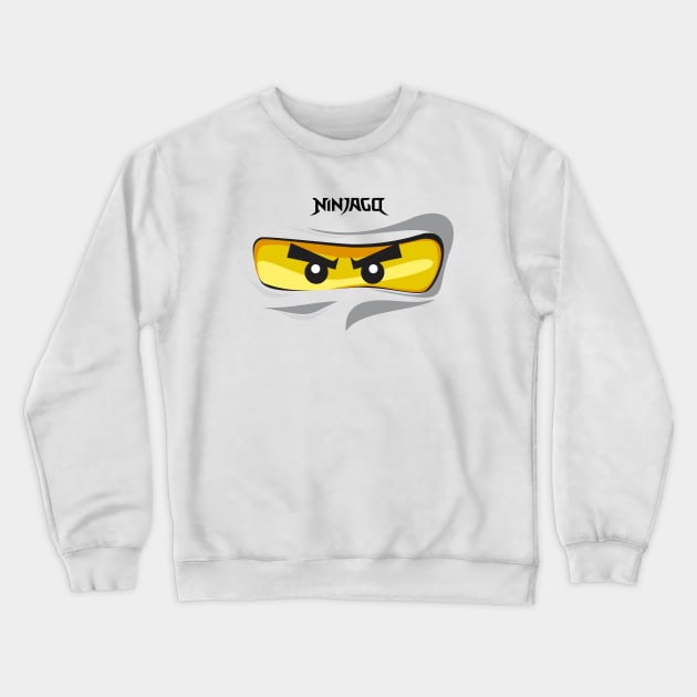 Ninjago Eyes WHITE Ninja ZANE FanArt FanMade T-Shirt Crewneck Sweatshirt by kaitokid